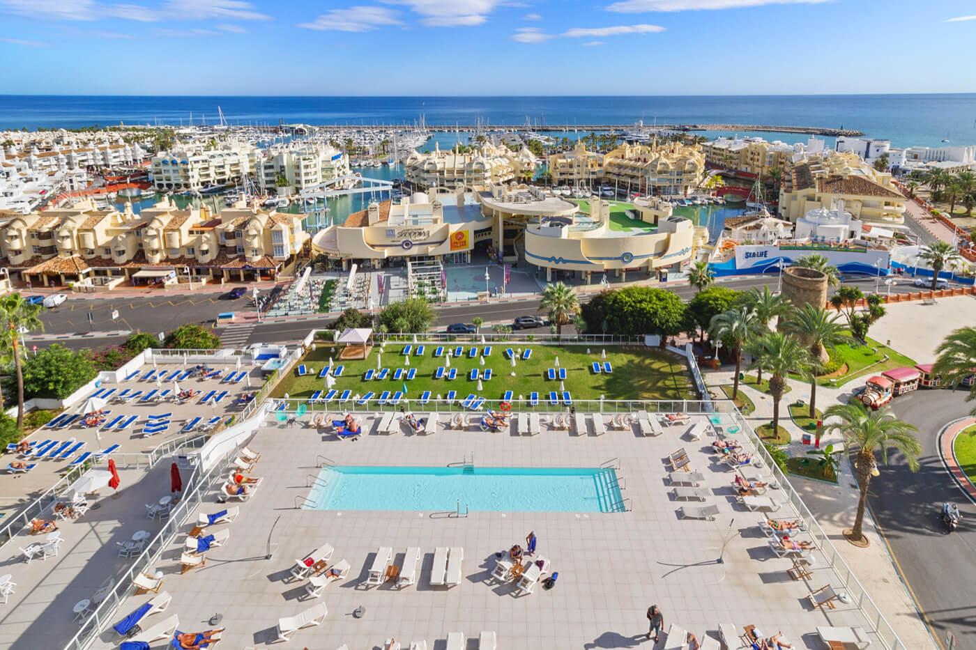 Outdoor pool area