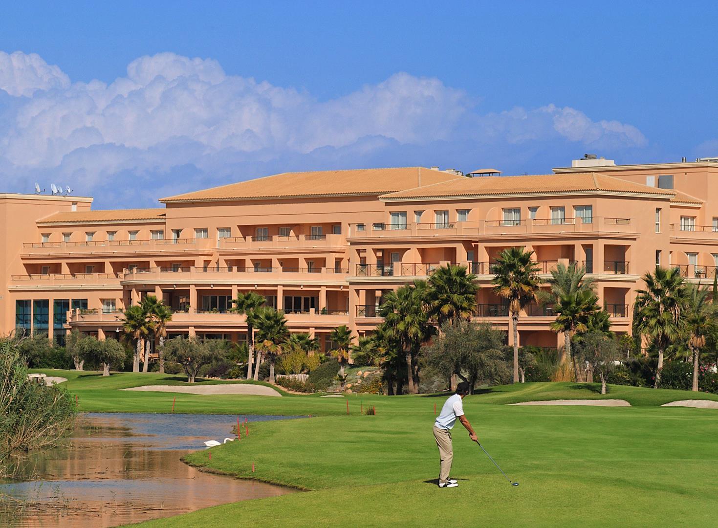 Golfer on a smooth green