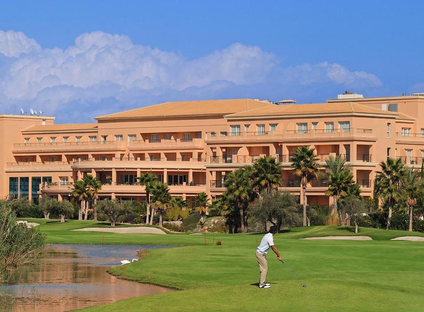 Golfer on a smooth green