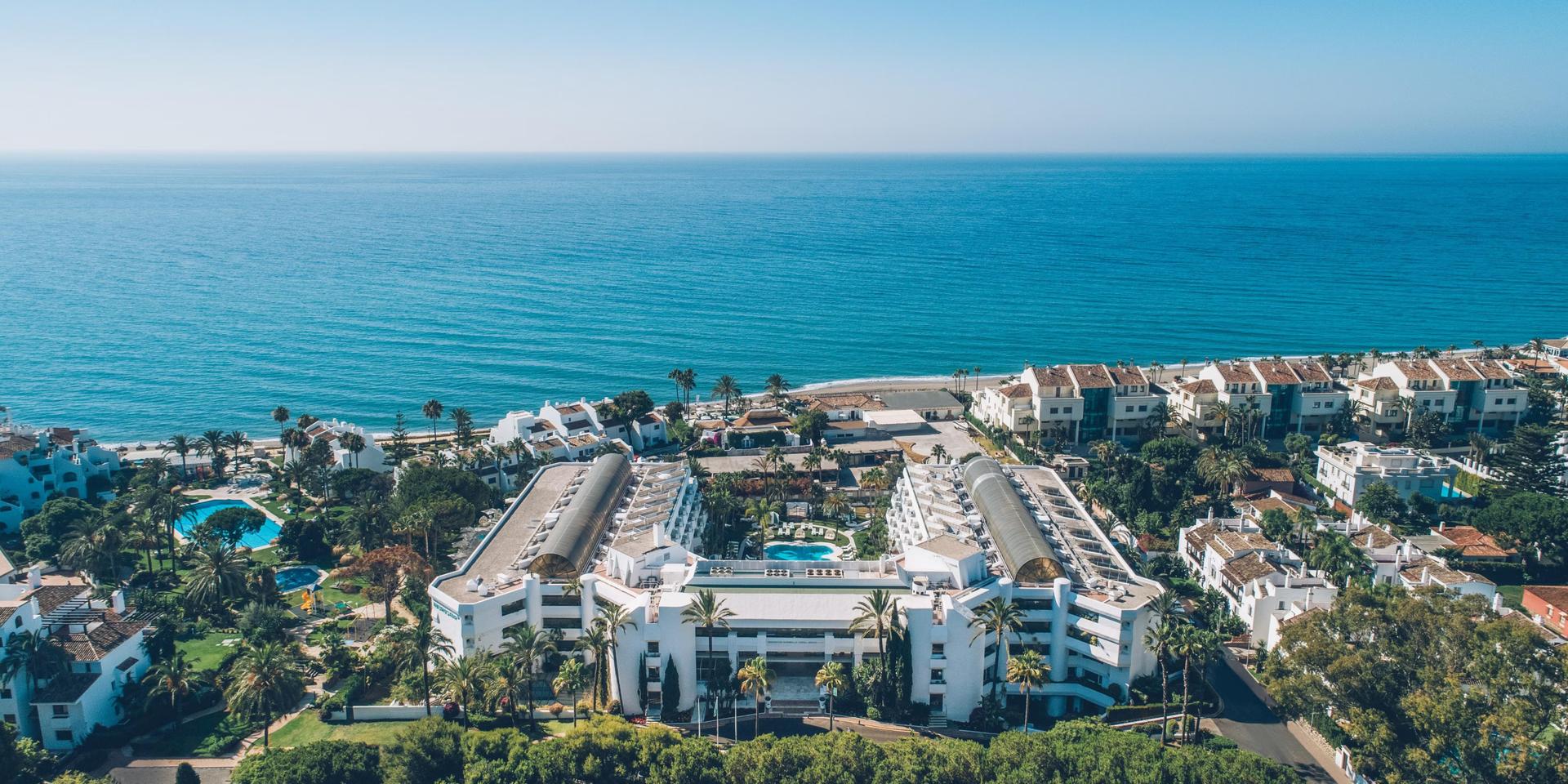 Overhead view of the Iberostar Costa del Sol with ocean views