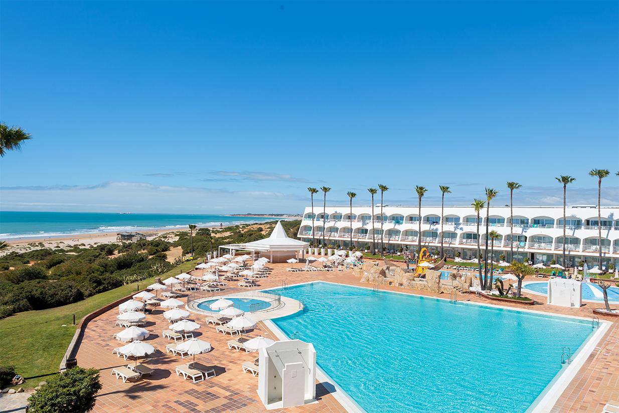 Outdoor pool area of the resort