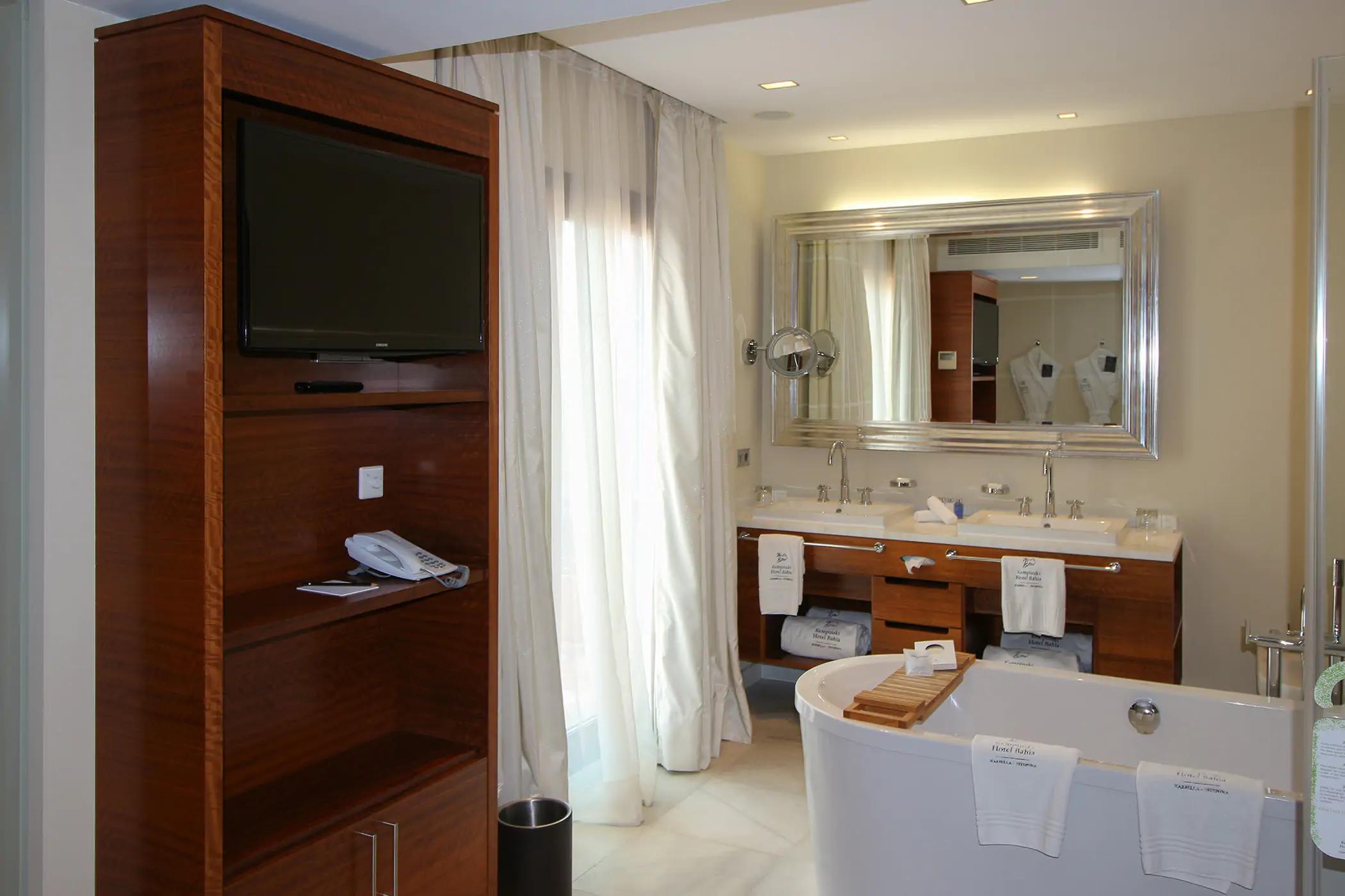 Bathroom as part of a suite at Kempinski Hotel Bahia
