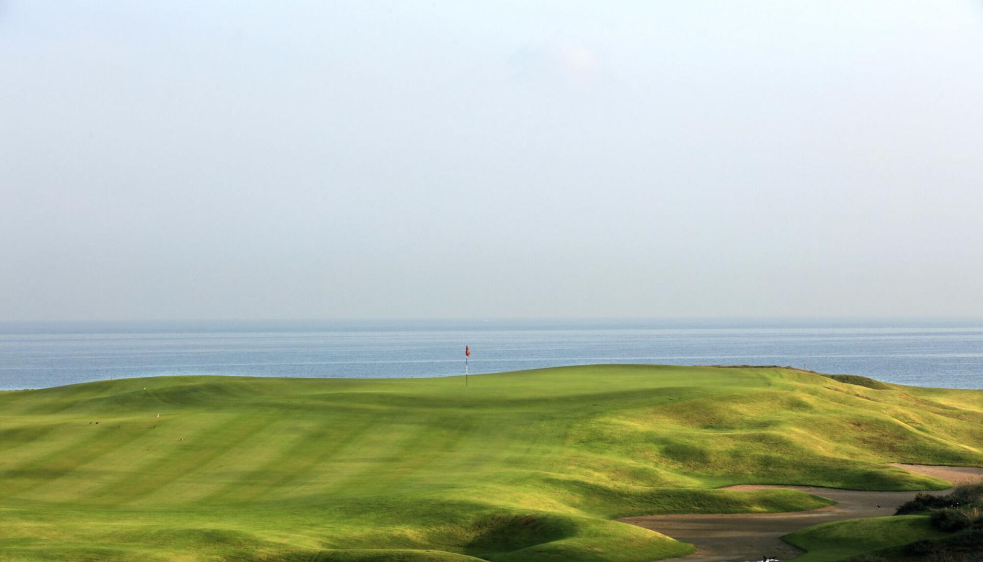 A smooth coastal green