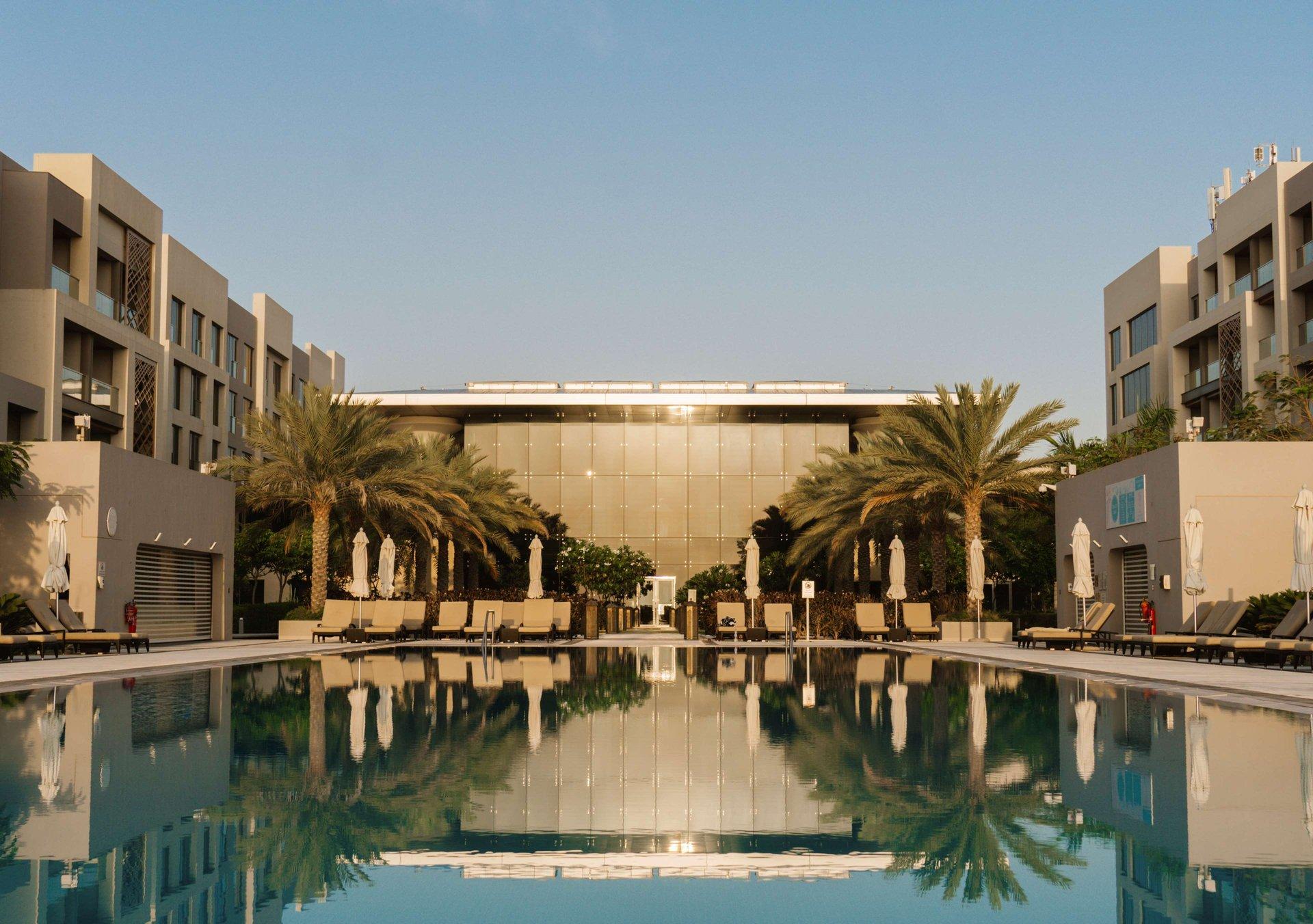 Outdoor swimming pool at the Kempinski Hotel Muscat