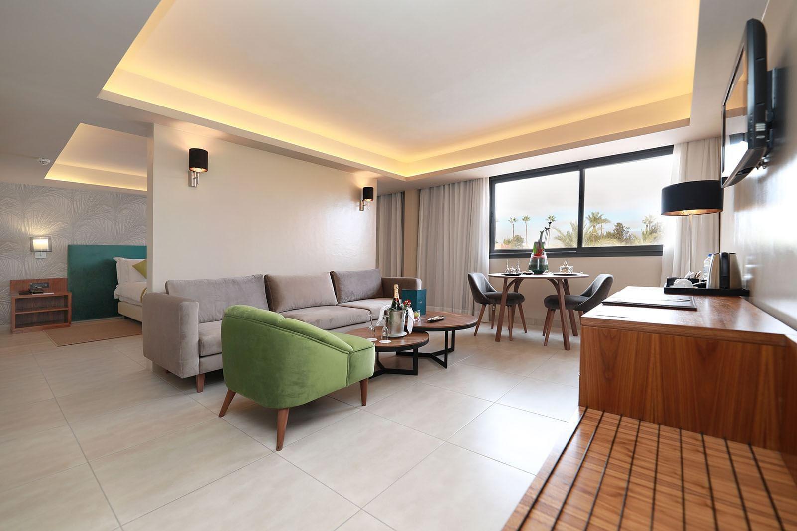 Living room as part of a suite at the Kenzi Farah Rose Garden