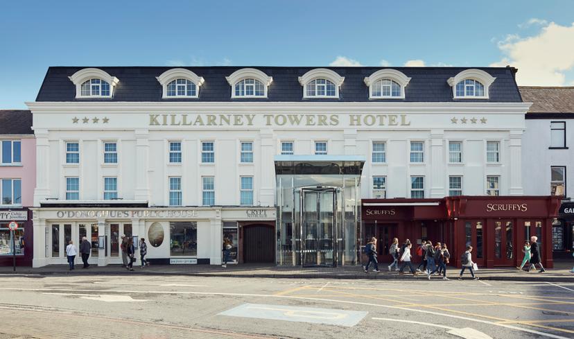 Front view of the Killarney Towers Hotel