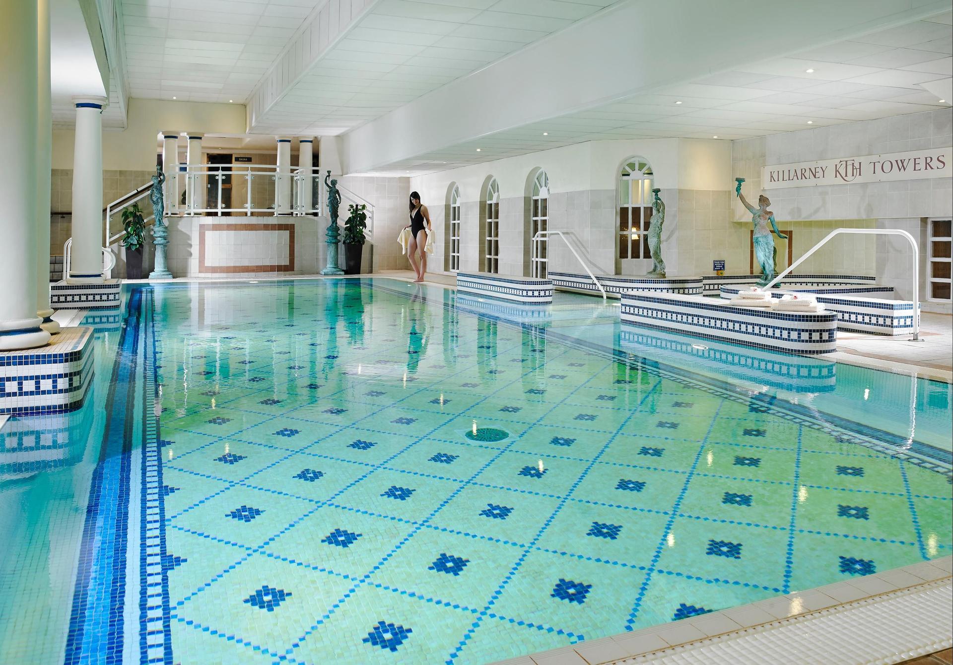 Indoor swimming pool at the Killarney Towers Hotel