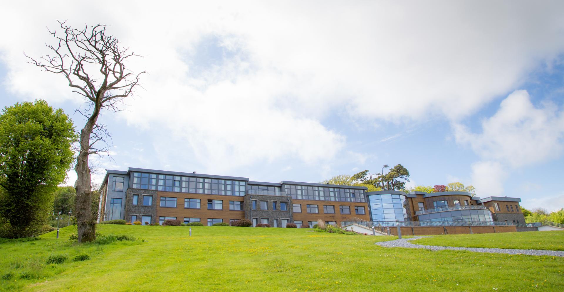 Panoramic view of the hilltop Kinsale Hotel & Spa