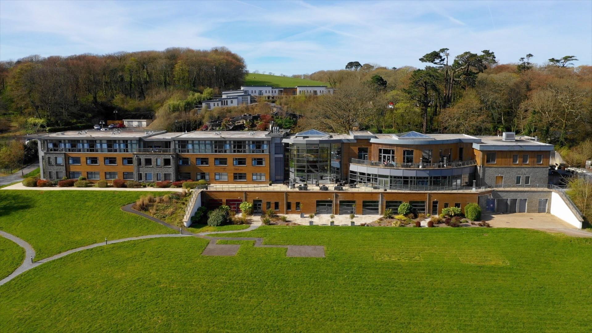Overhead exterior view of the Kinsale Hotel & Spa