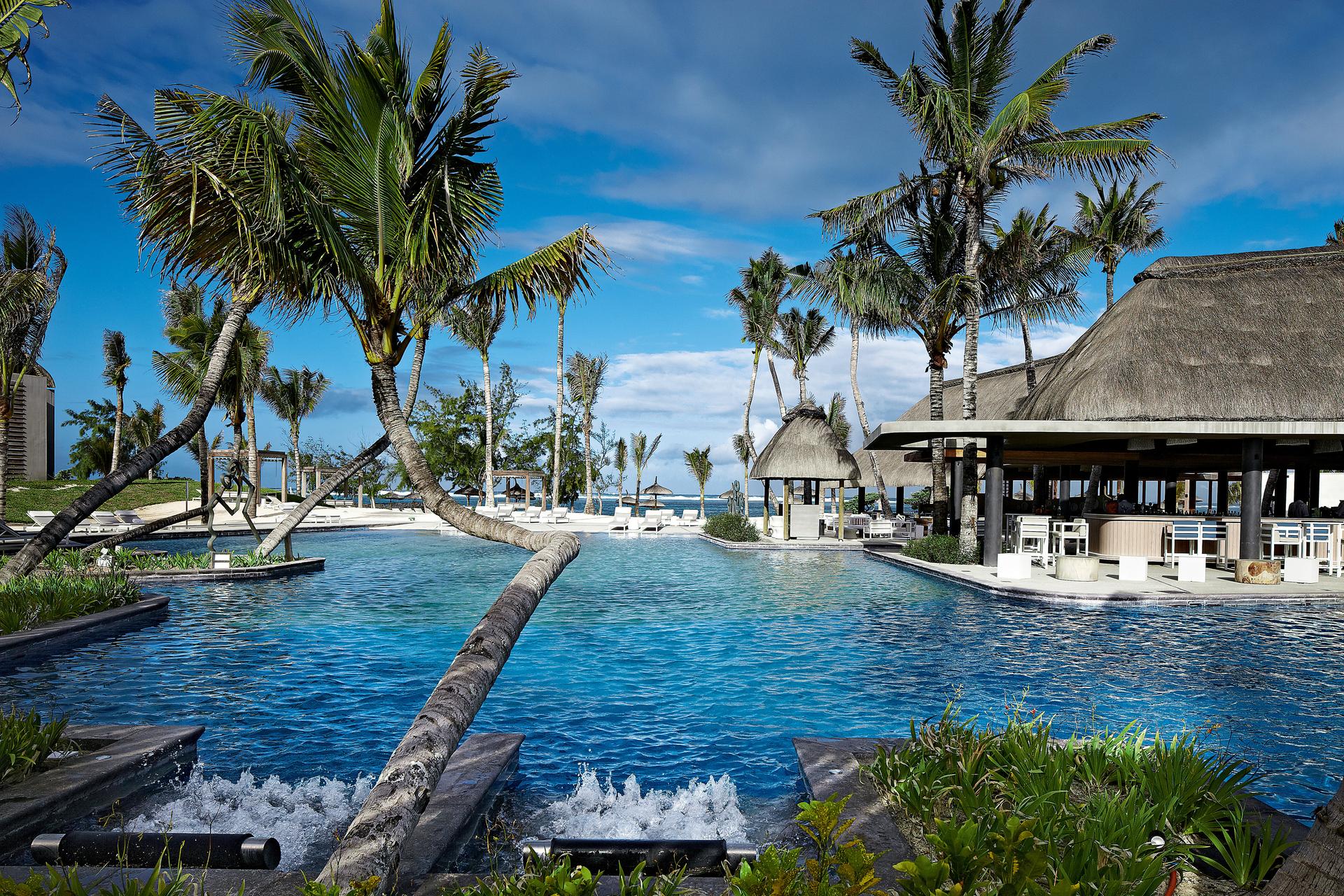 Outdoor swimming pool at Long Beach Mauritius