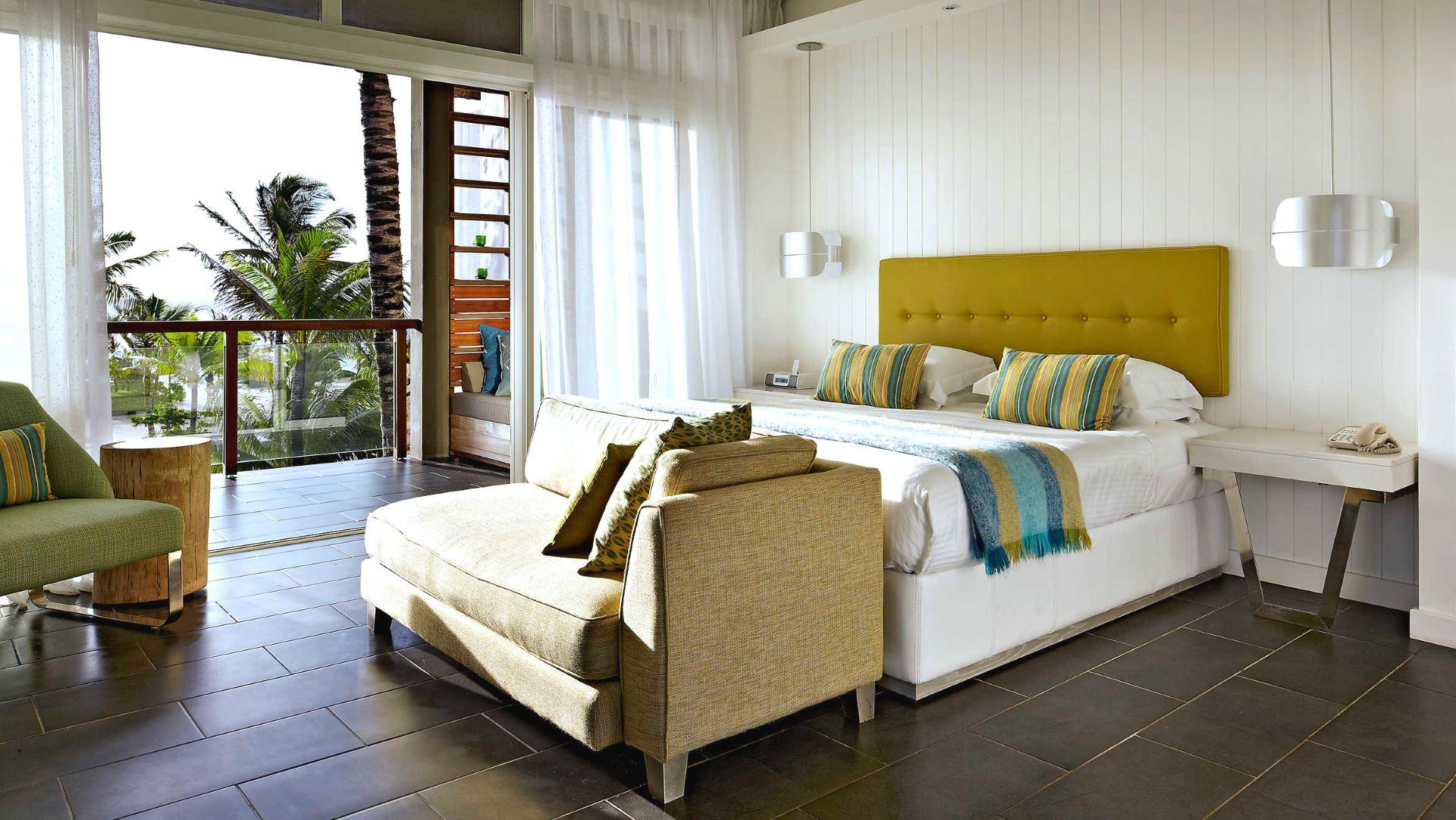 Double bed suite at the Long Beach Mauritius