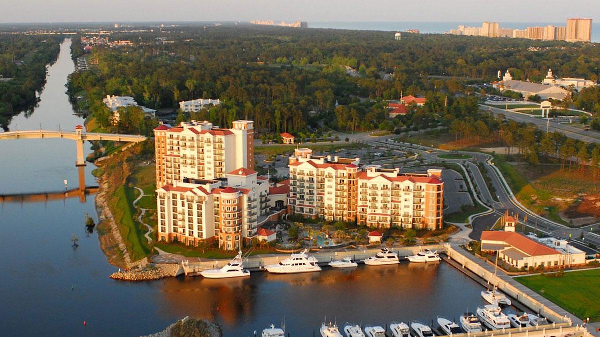 Arial view of Marina Inn at Grande Dunes