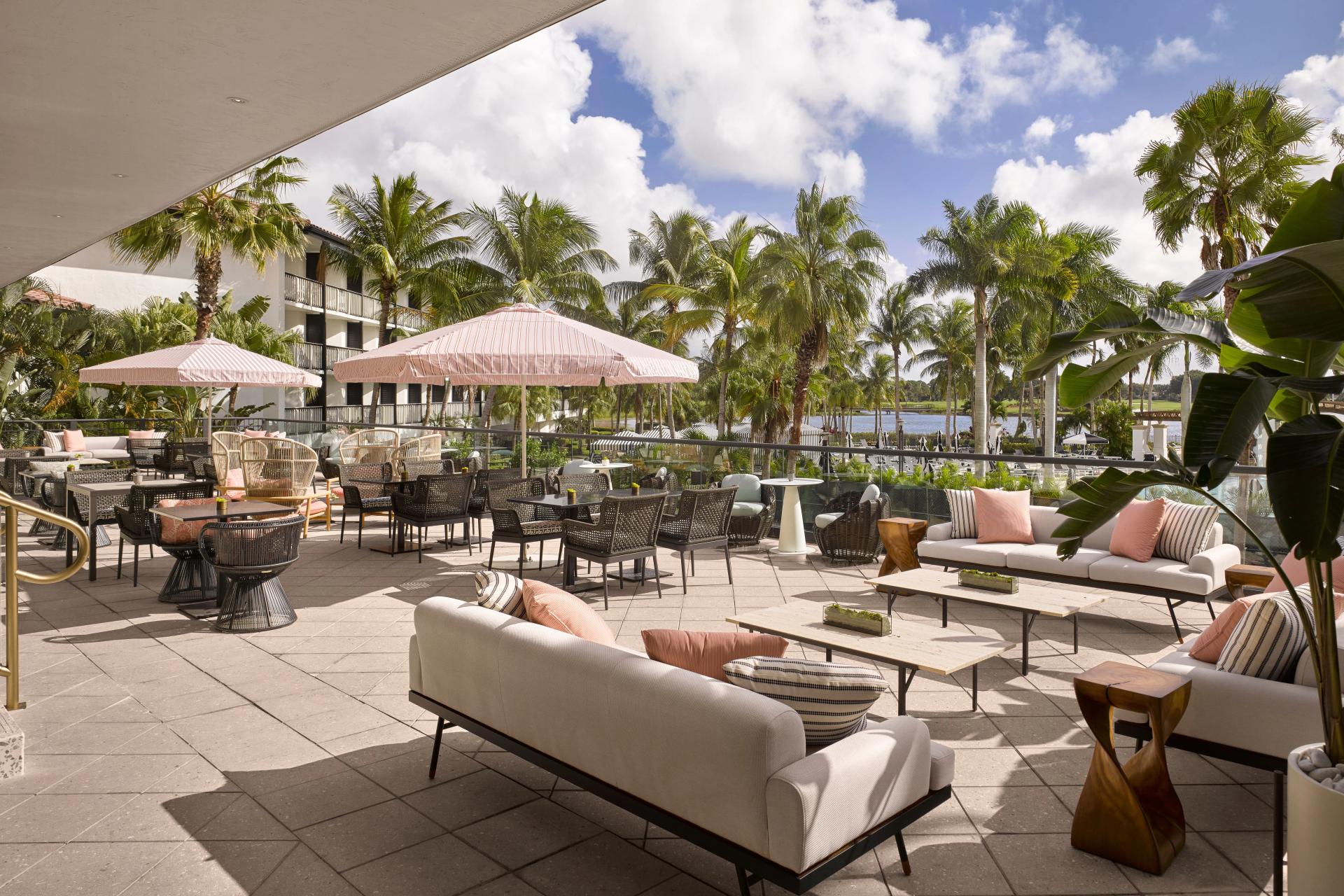 Outdoor lounging area at the PGA National Resort & Spa