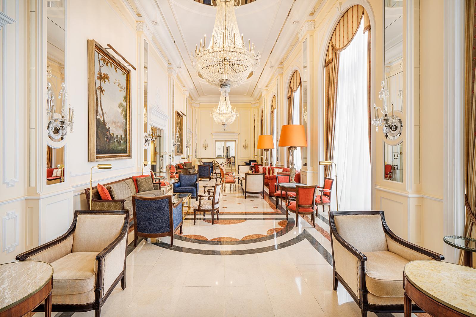 Lounging area in the hotel