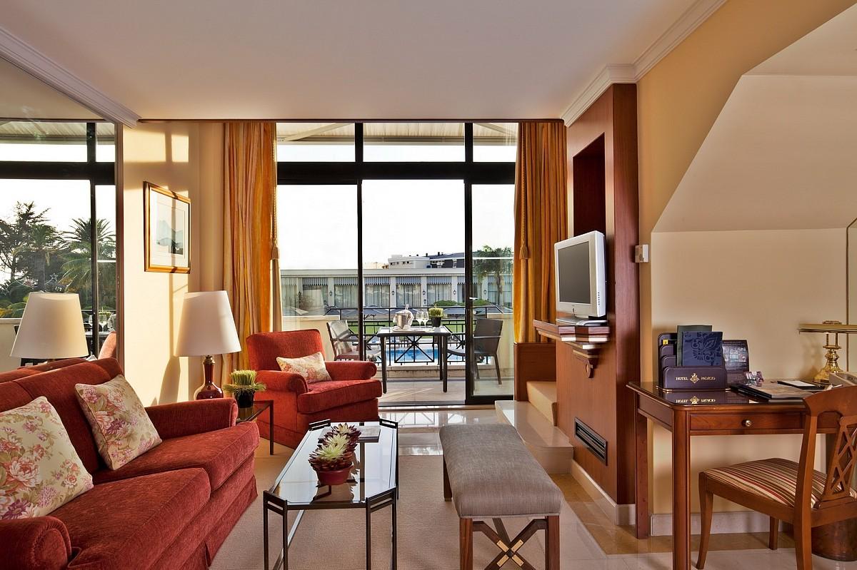 Living room area as part of a suite at the hotel