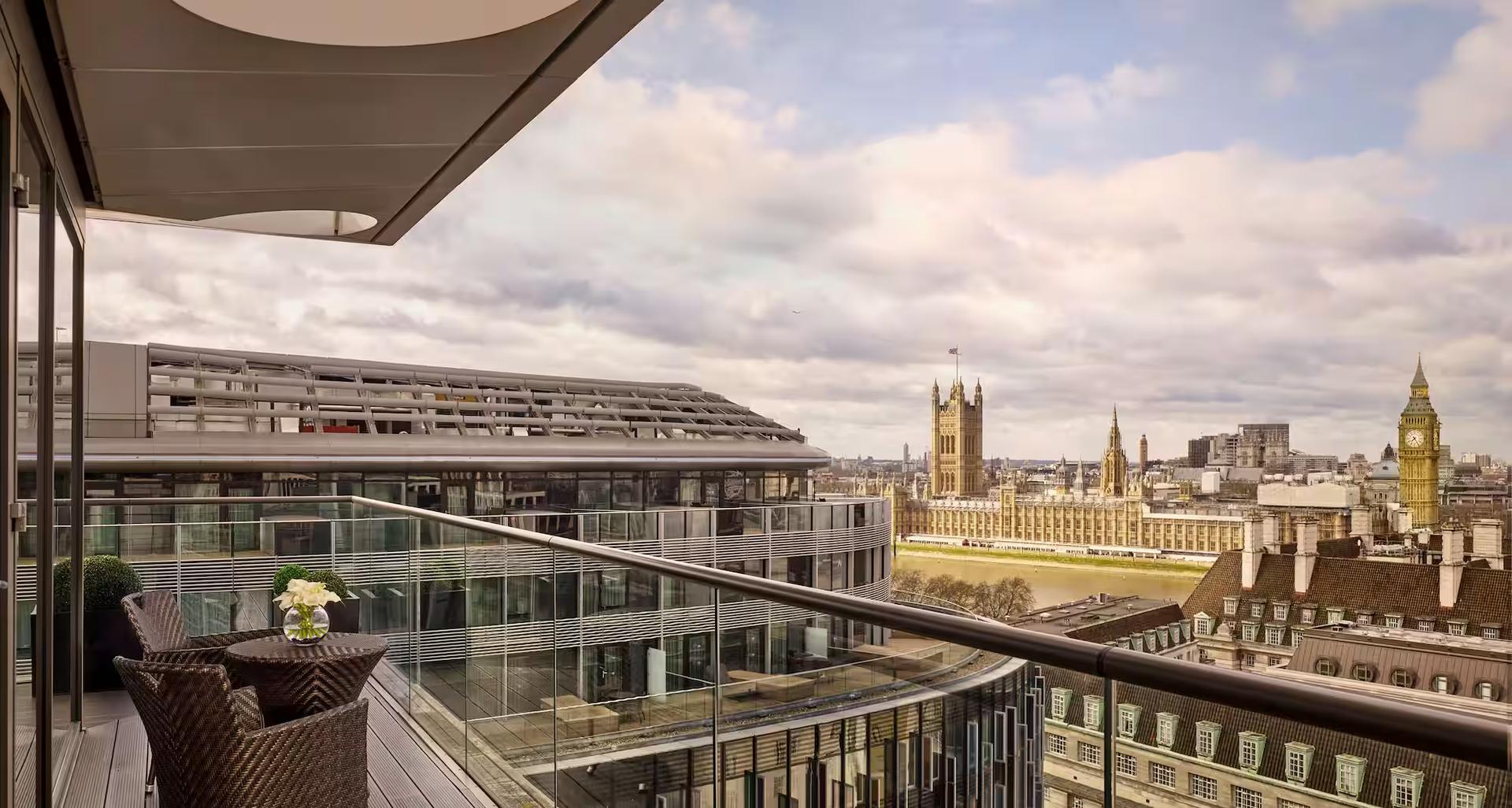 Balcony views from a suite at the Park Plaza County Hall