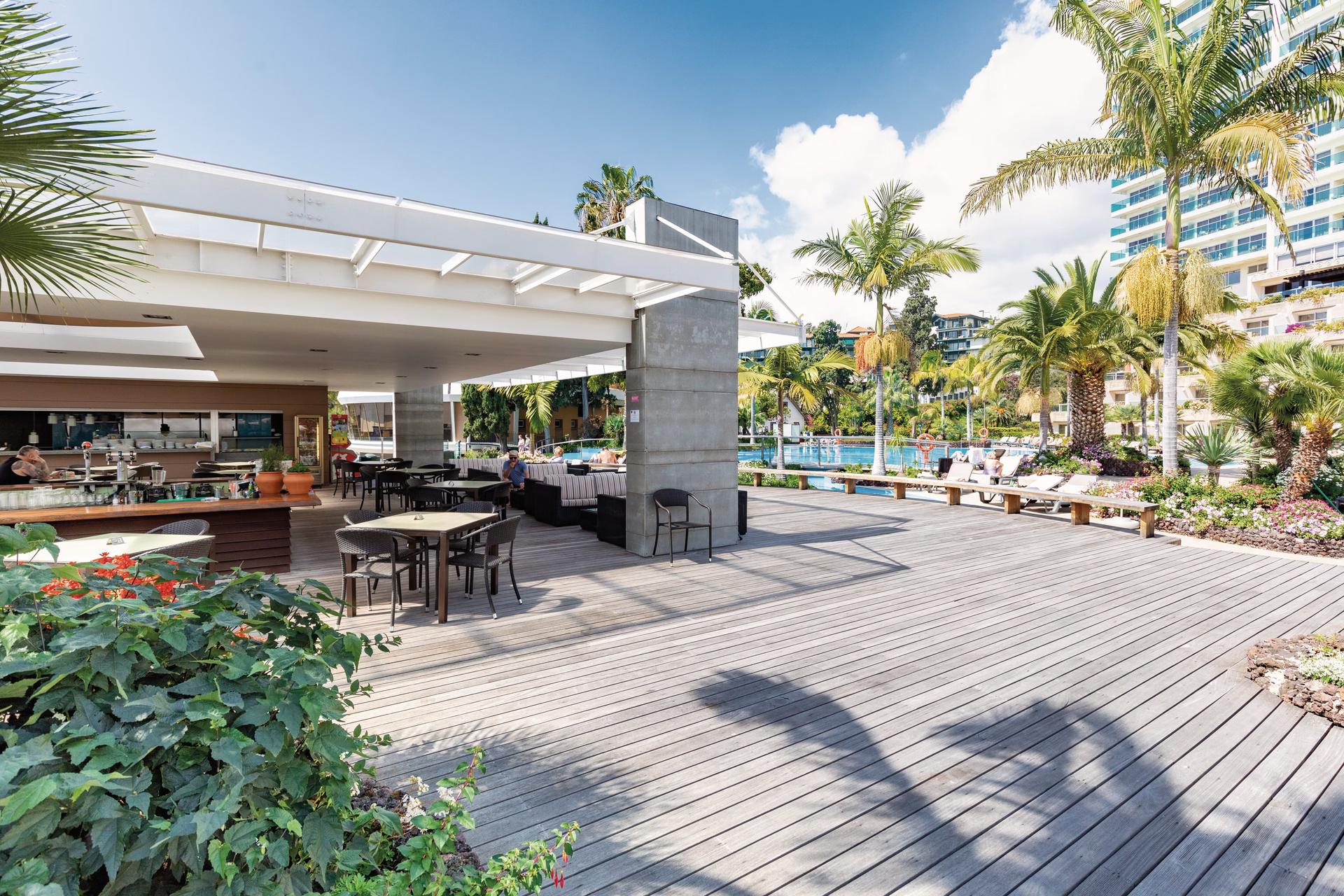 Outdoor bar area at the Pestana Carlton Madeira