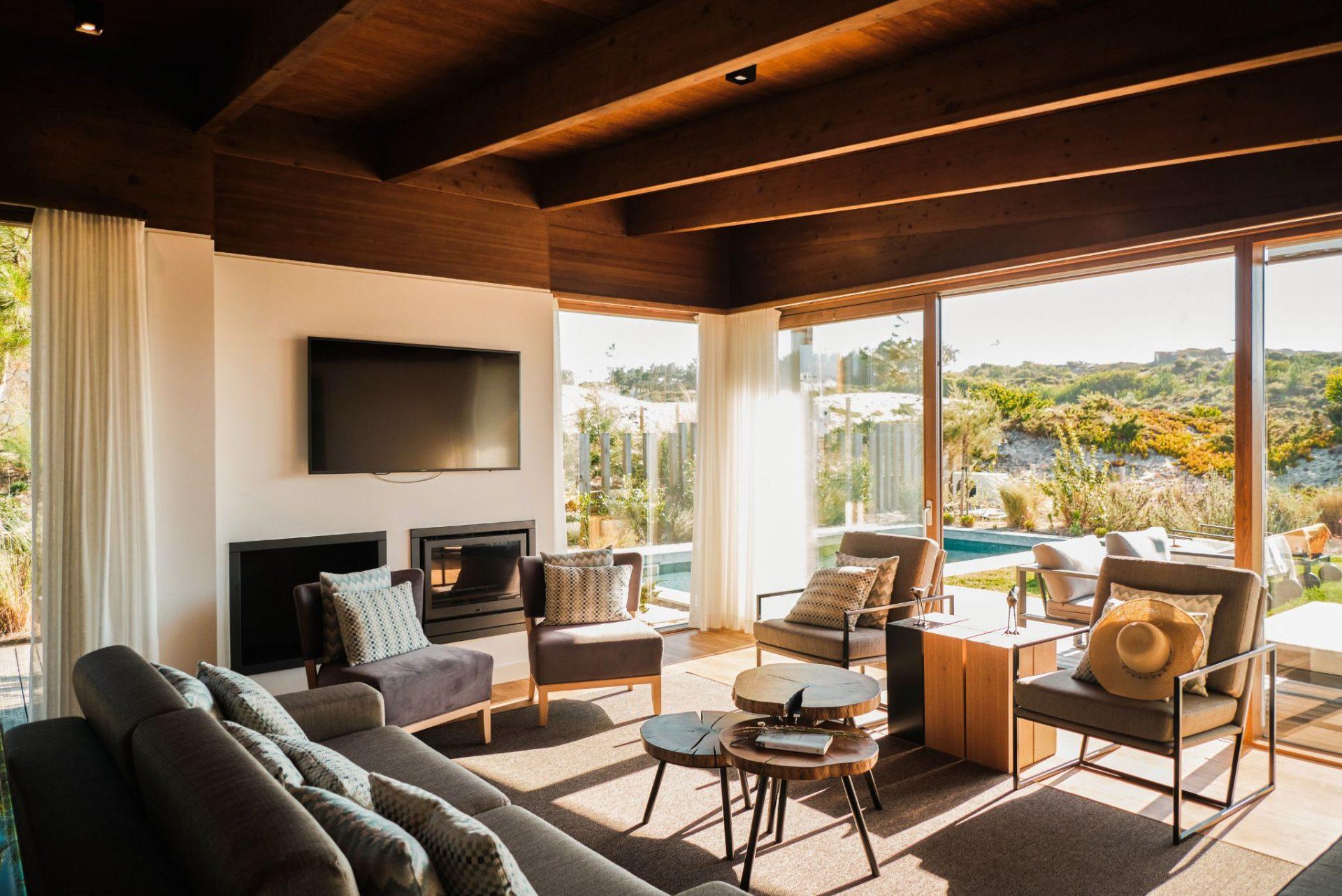 Living room as part of a villa at Praia Rey West Cliffs