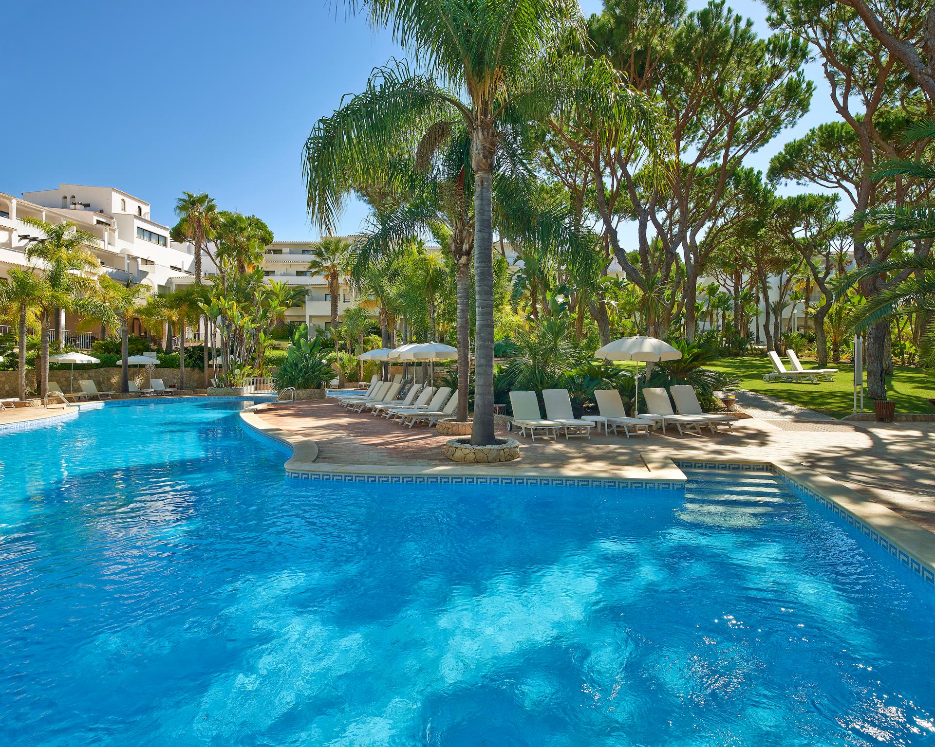 Outdoor swimming pool at Ria Park Garden