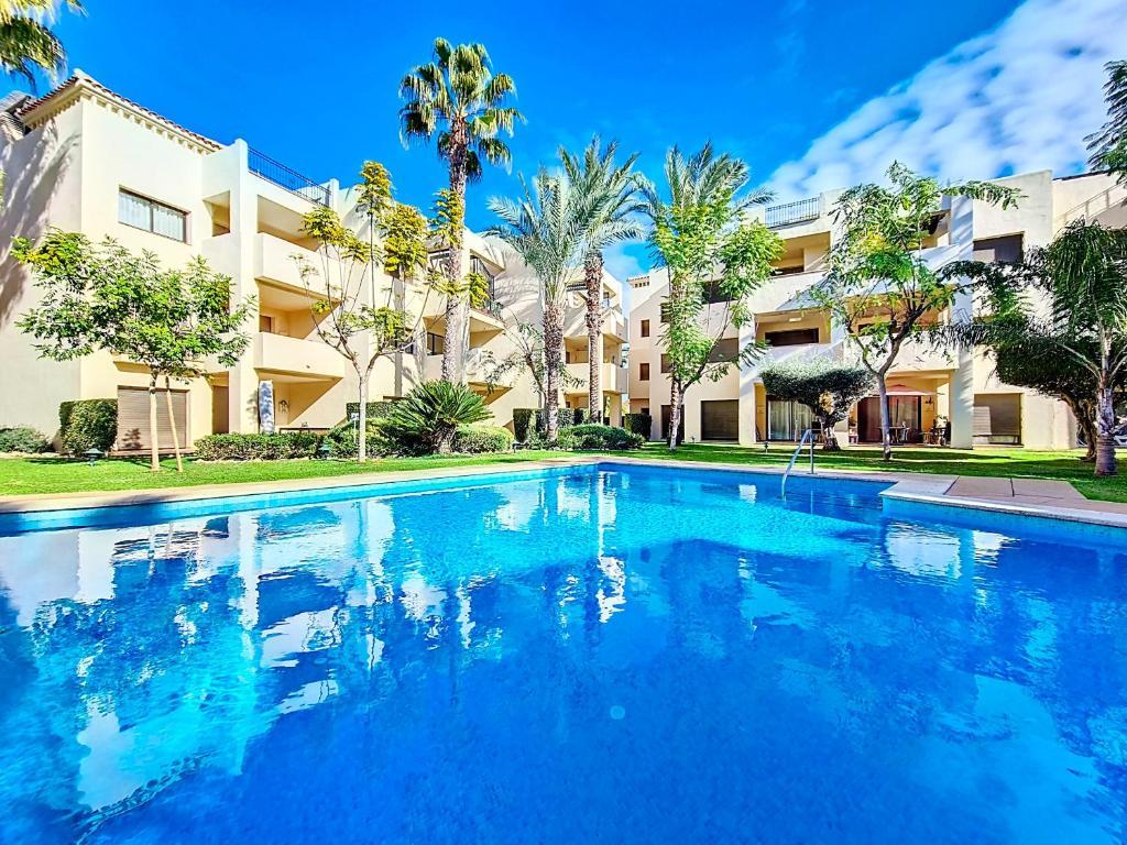 Outdoor pool area at the Roda Golf Resort
