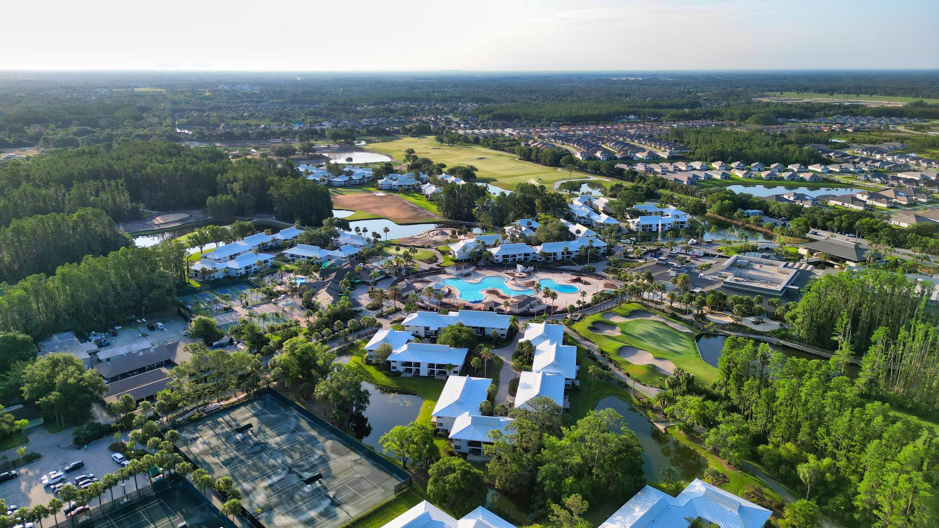 Aerial view of the Saddlebrook Resort