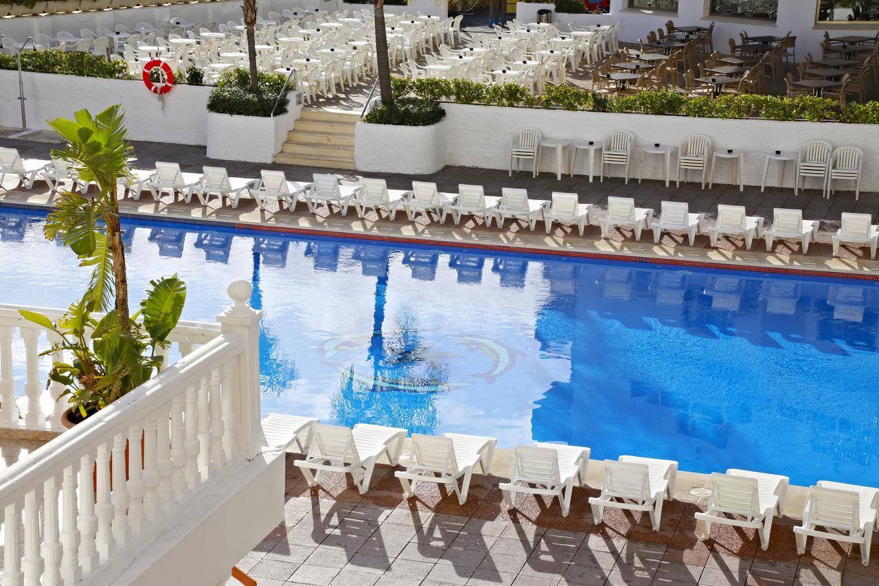 Aerial view of the outdoor pool area