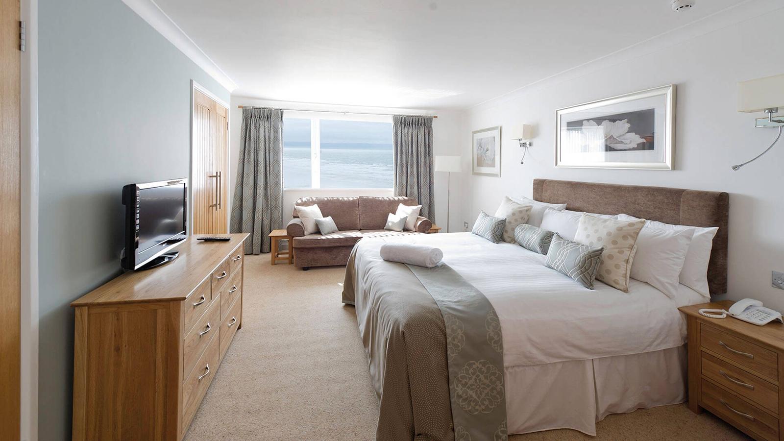 Double bed room at Saunton Sands Hotel