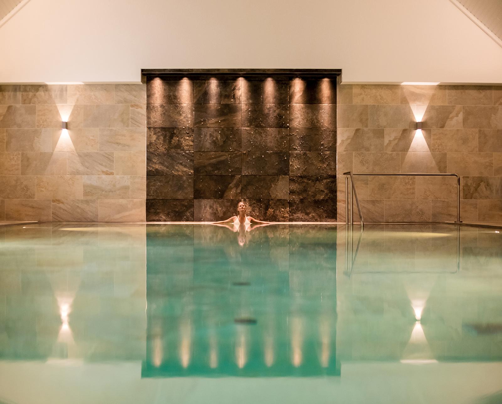 Indoor swimming pool at the Saunton Sands Hotel