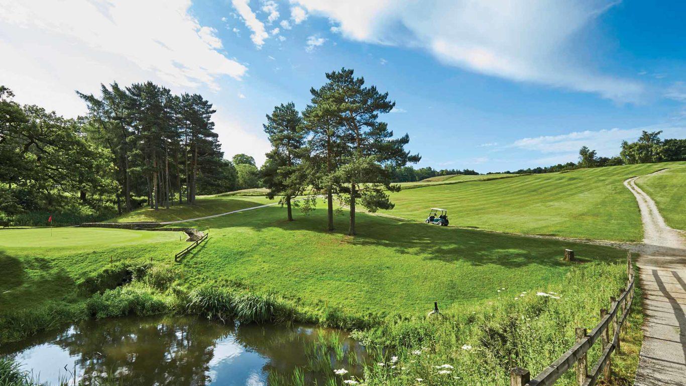 A well maintained fairway at the Shrigley Hall Hotel & Spa