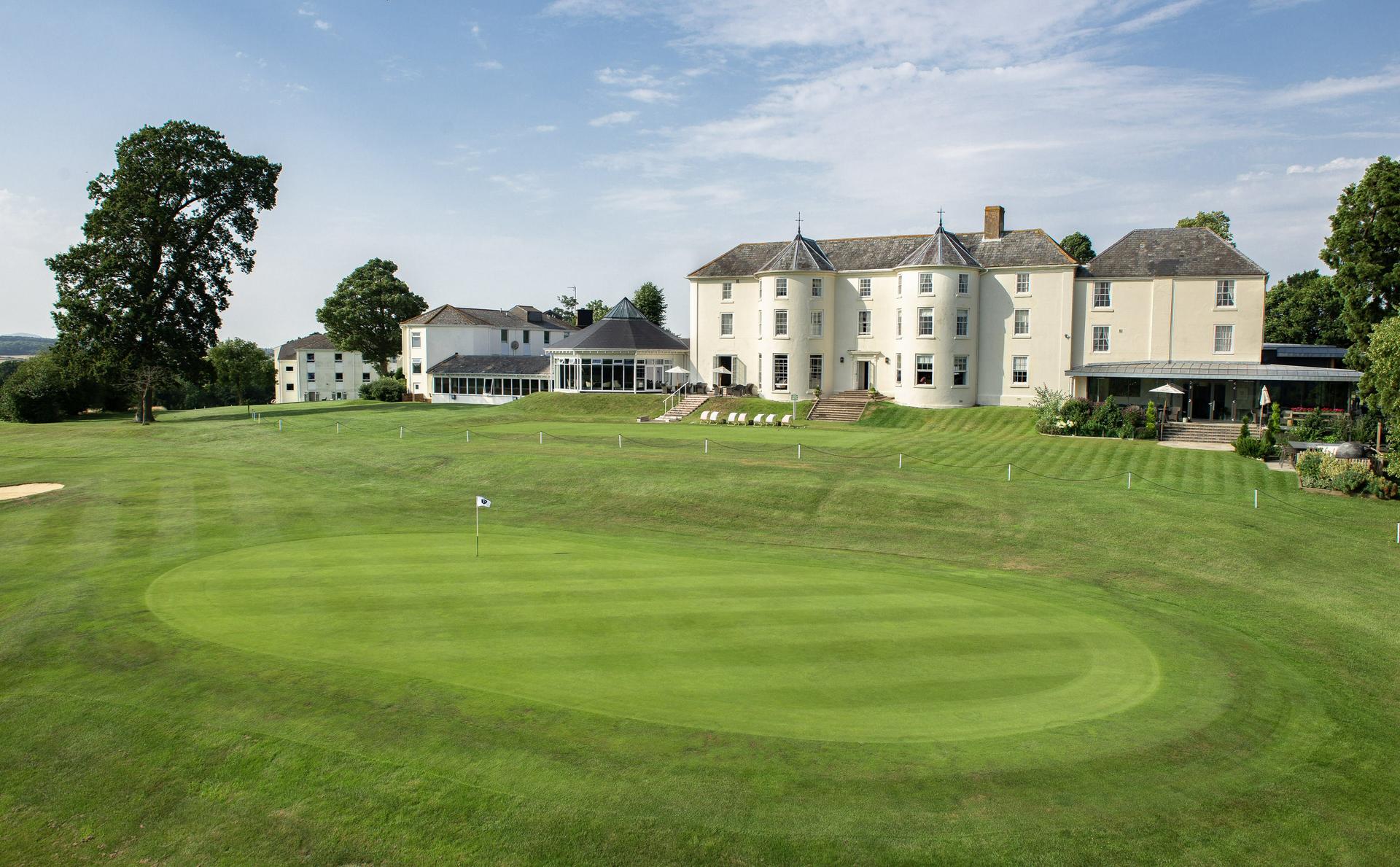 The Tewkesbury Park building overlooking the course