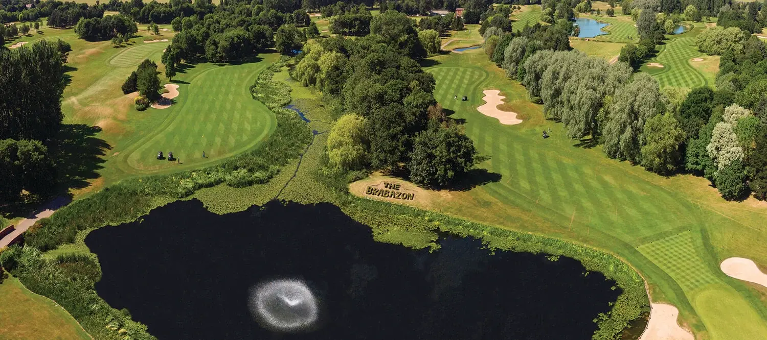 Overhead view of The Belfry Hotel & Resort golf course