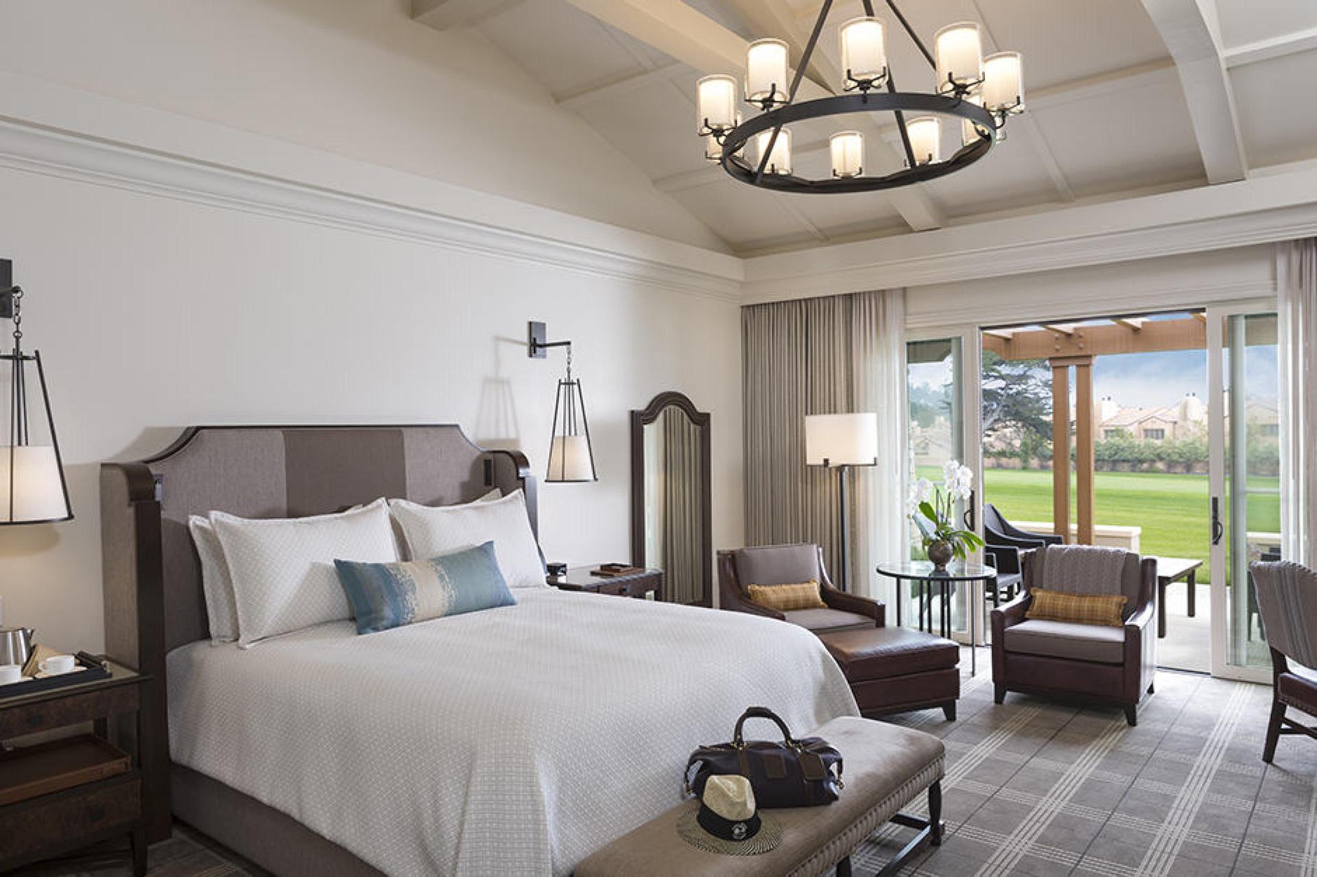 Double bed room at The Lodge at Pebble Beach