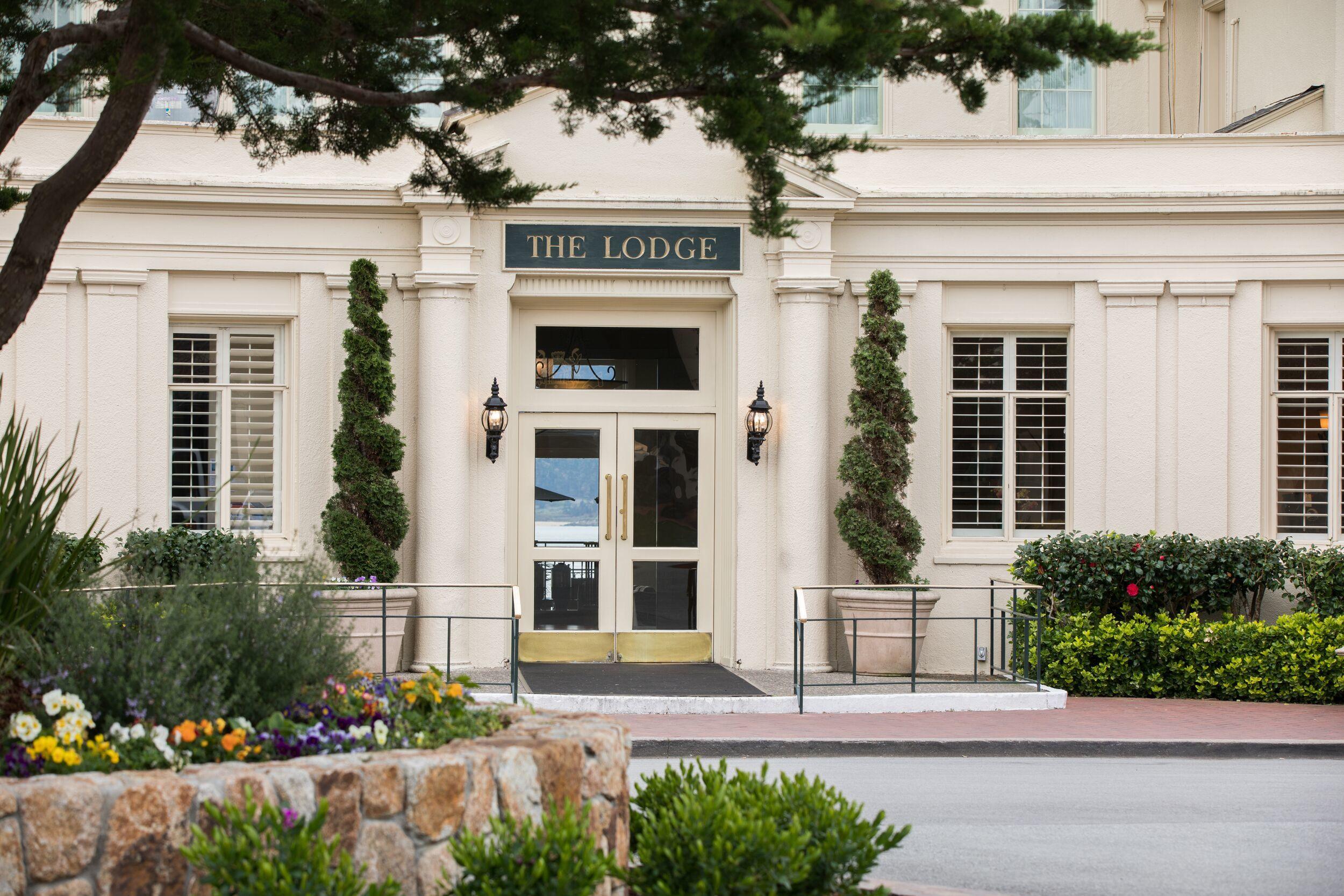 Front entrance to The Lodge at Pebble Beach