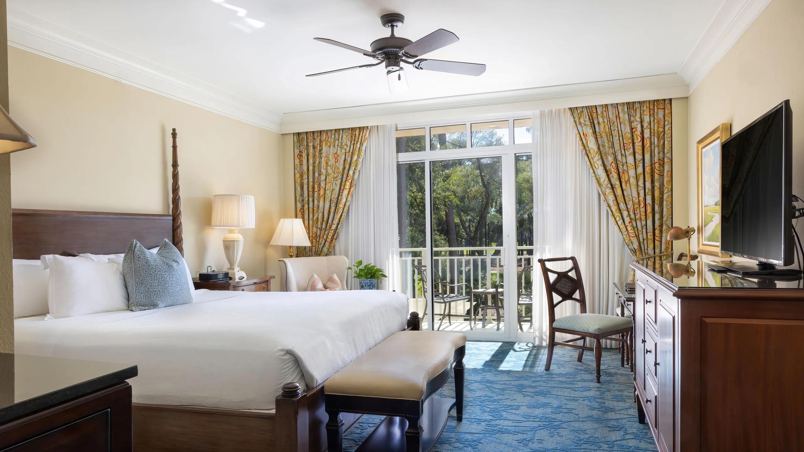 Double bed room at The Sea Pines Resort