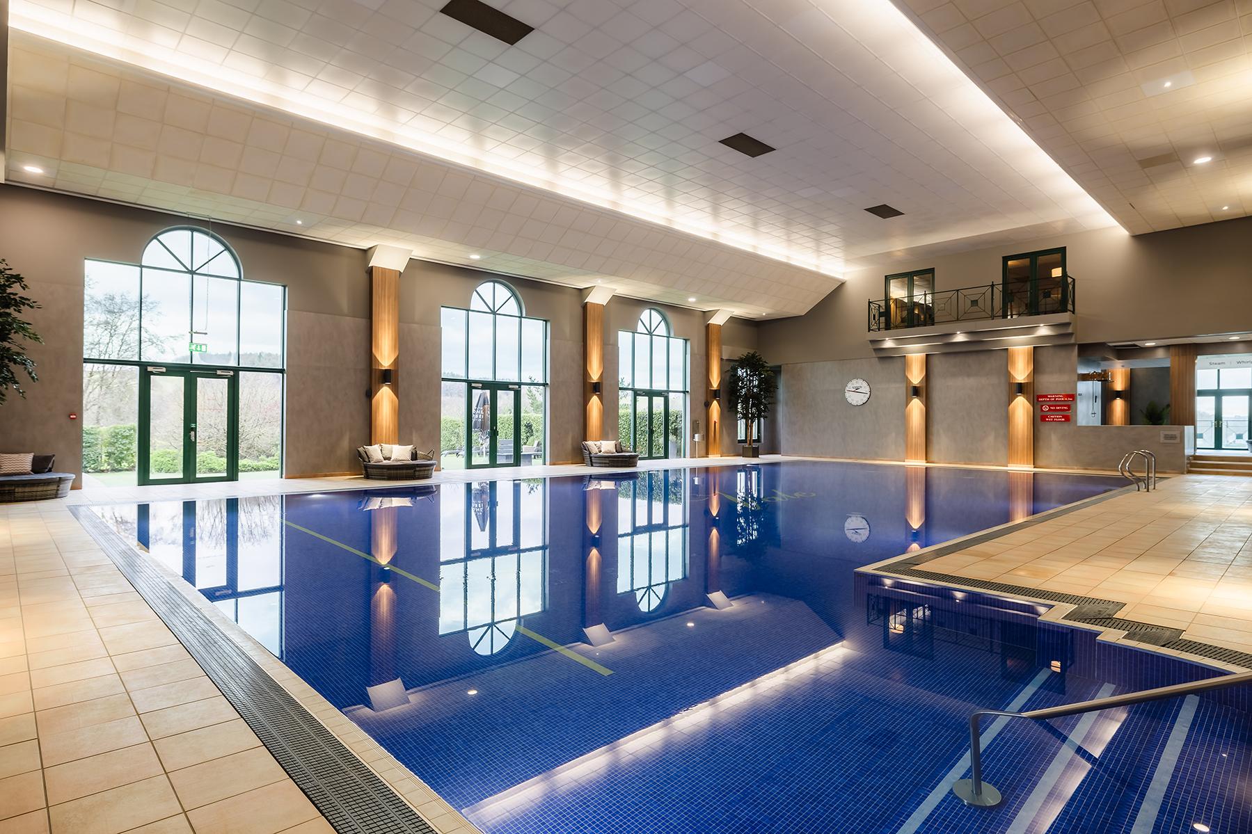 Indoor swimming pool at The Vale Resort