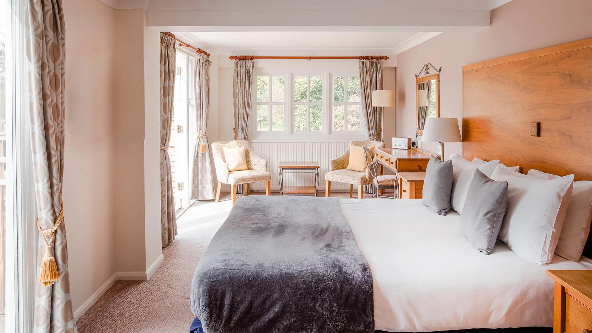 Double bed suite at the Thorpeness Golf Club & Hotel