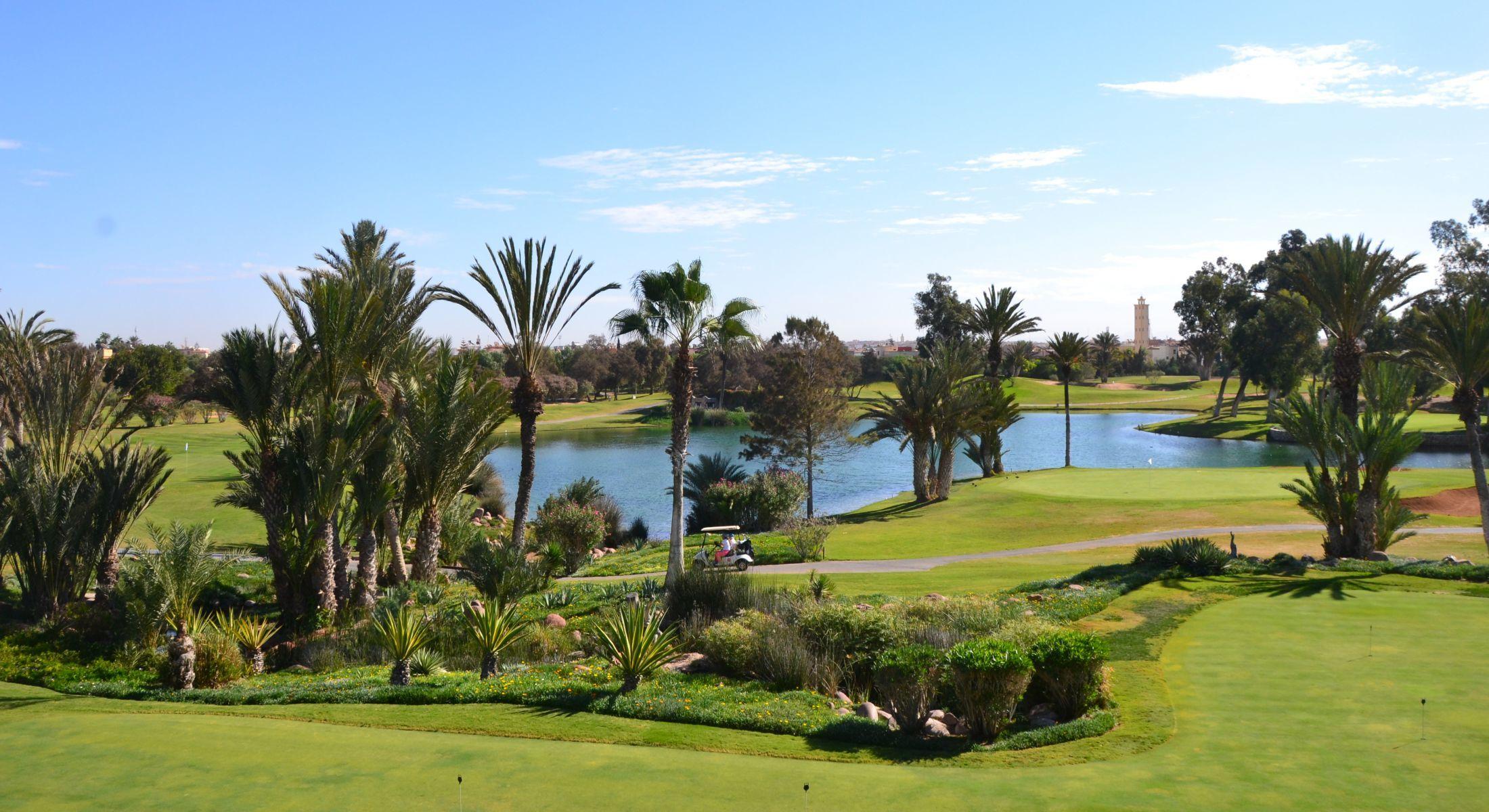 Panoramic view of the Tikida Golf Palace course