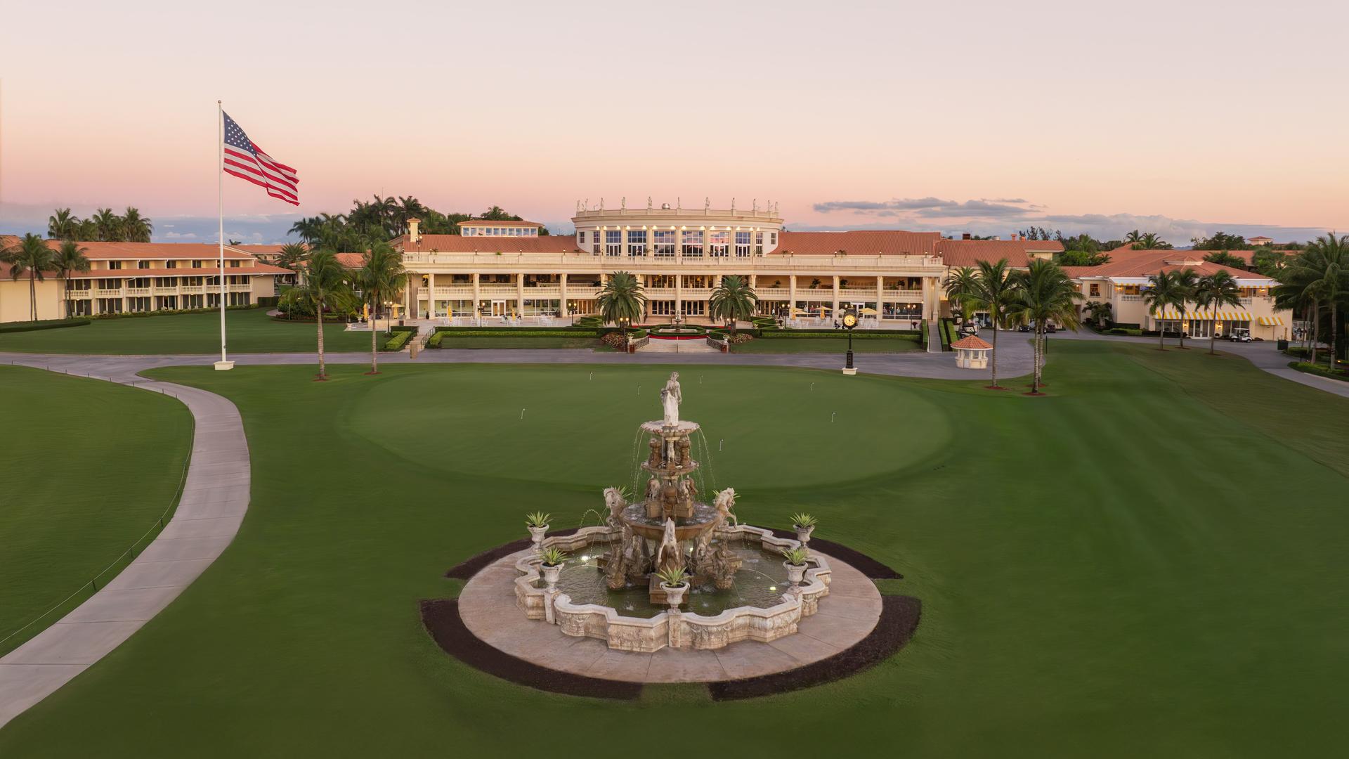 Overhead view of the Trump National Doral clubhouse