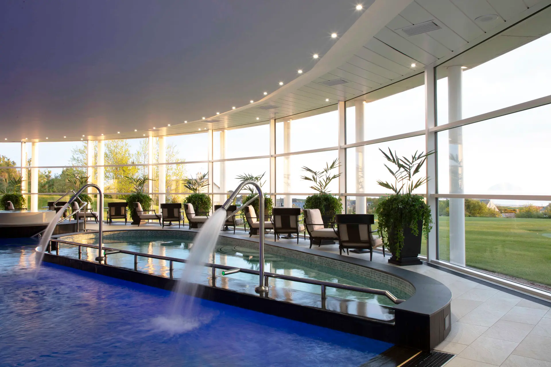 Indoor swimming pool at the Trump Turnberry Resort