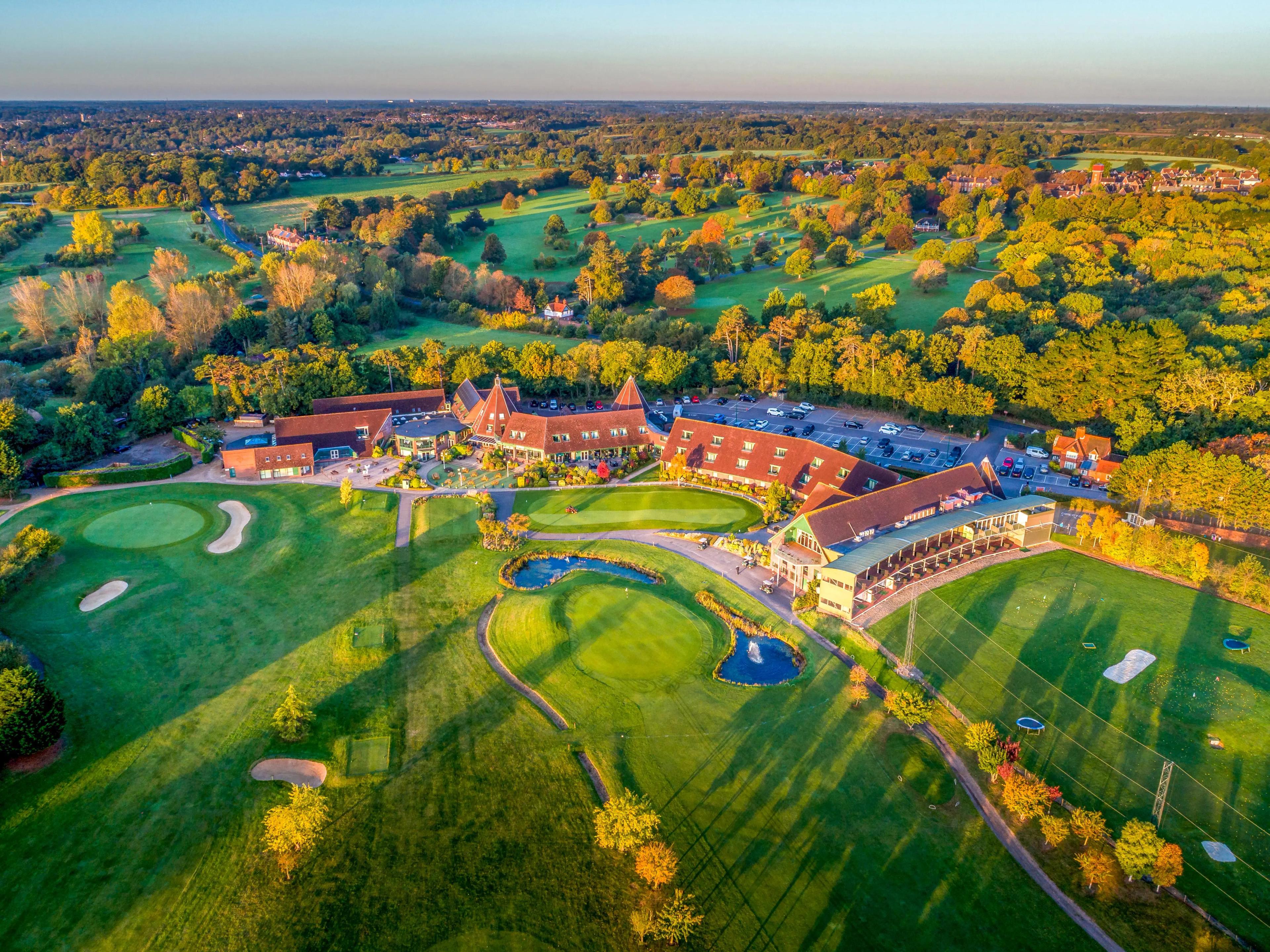 Aerial view of Ufford Park Hotel, Golf & Spa