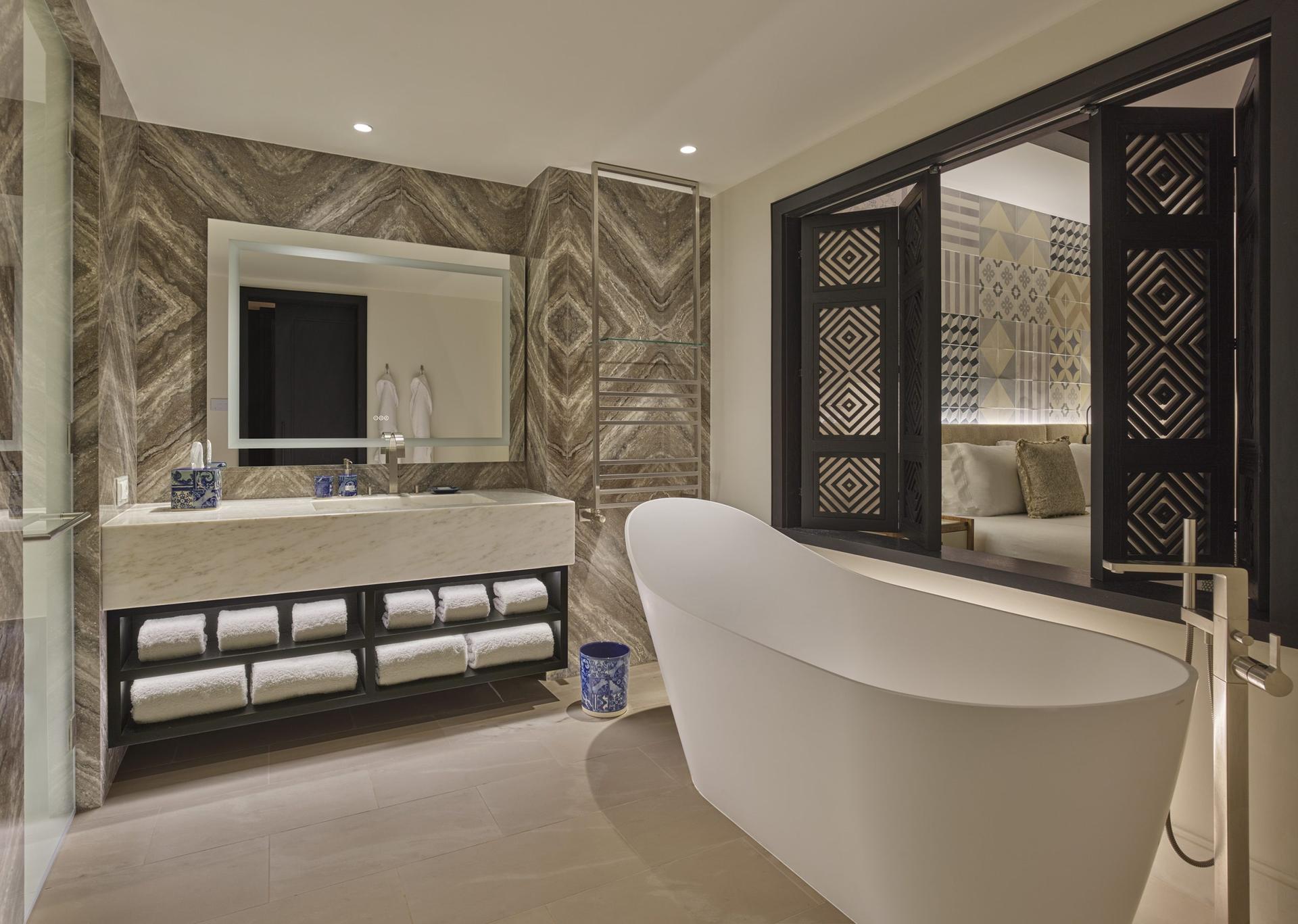 Luxurious bathroom as part of suite at the Viceroy at Ombria Algarve