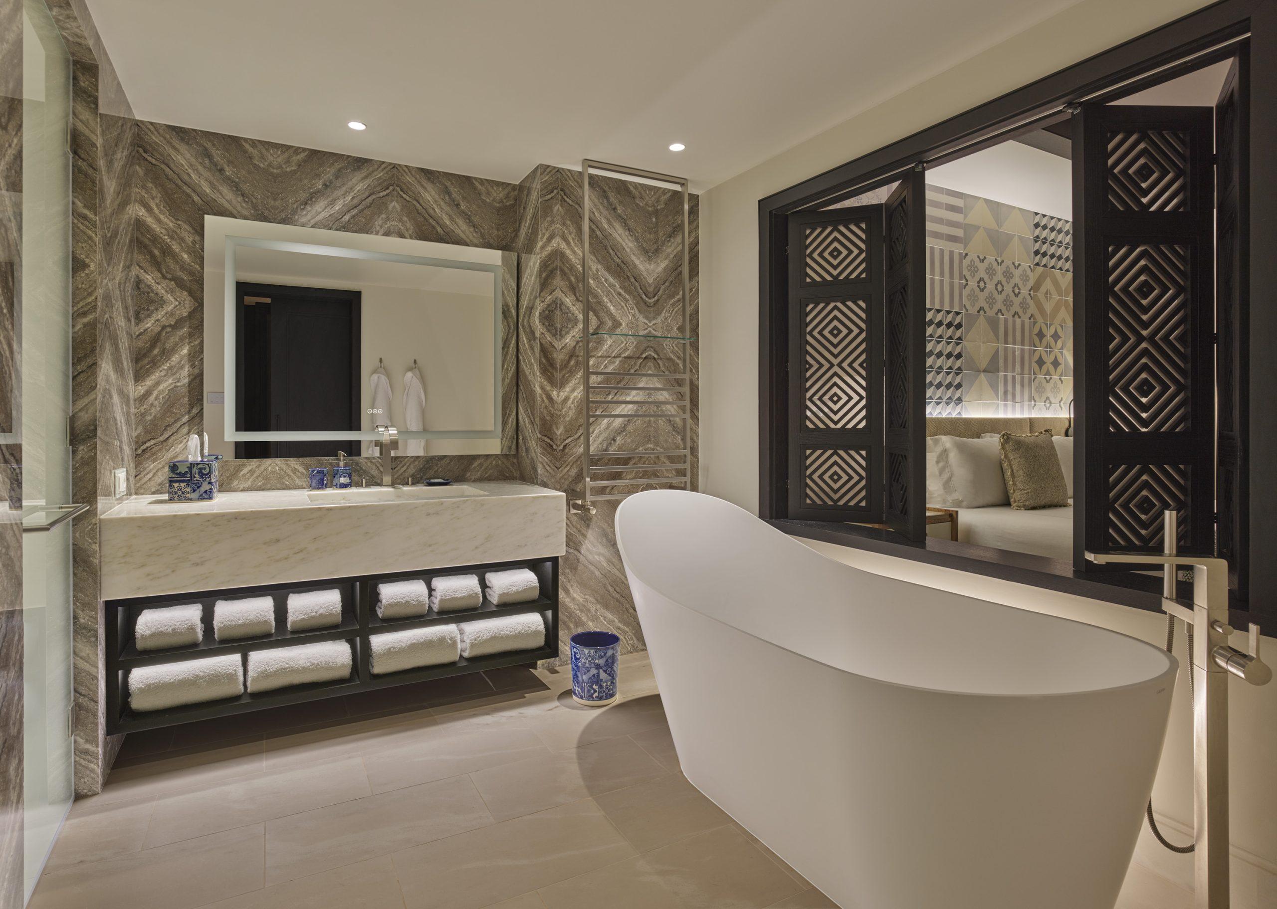 Luxurious bathroom as part of suite at the Viceroy at Ombria Algarve