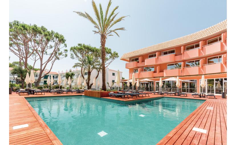 The Vilamoura Garden Hotel overlooking the outdoor swimming pool