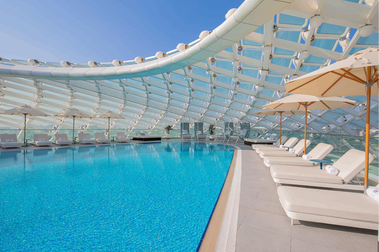Rooftop pool at the W Abu Dhabi - Yas Island
