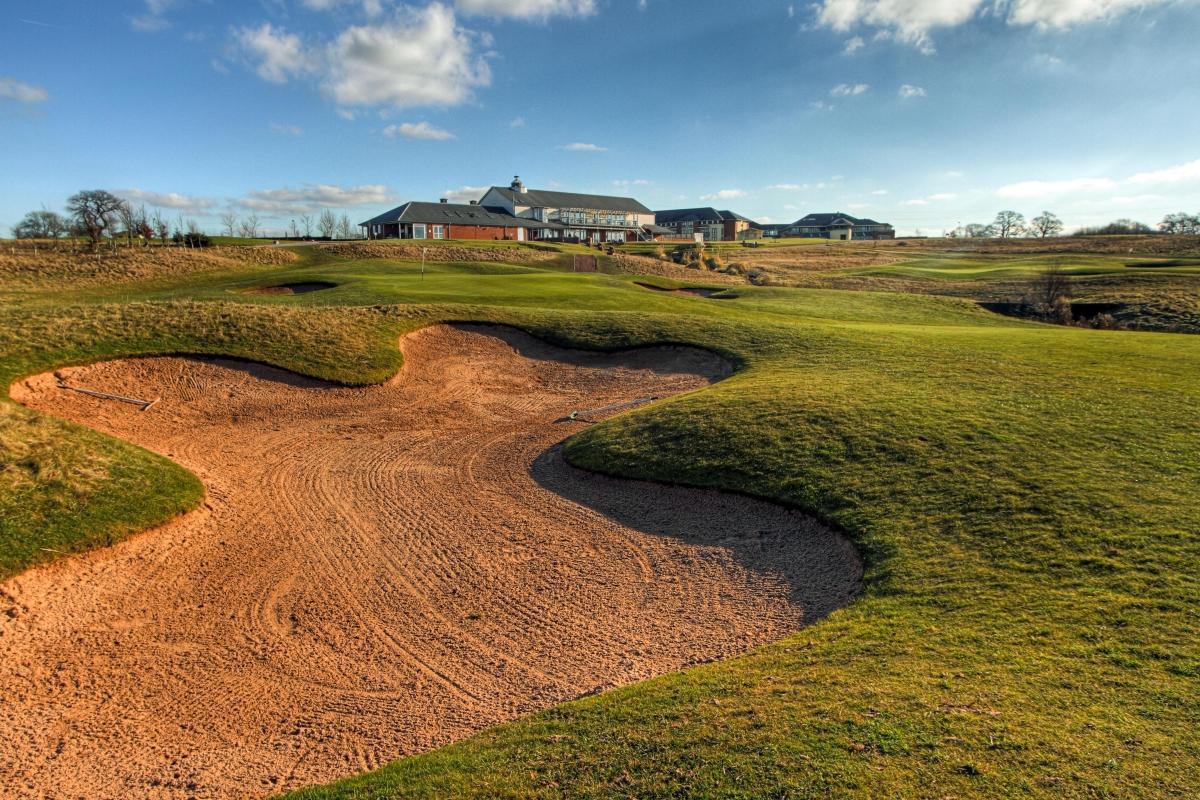 A large sand bunker on the Wychwood Park Hotel coure