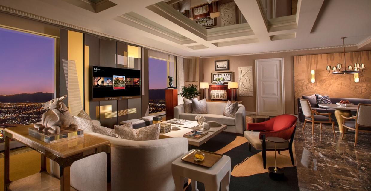 Living room as part of a suite at Wynn Las Vegas