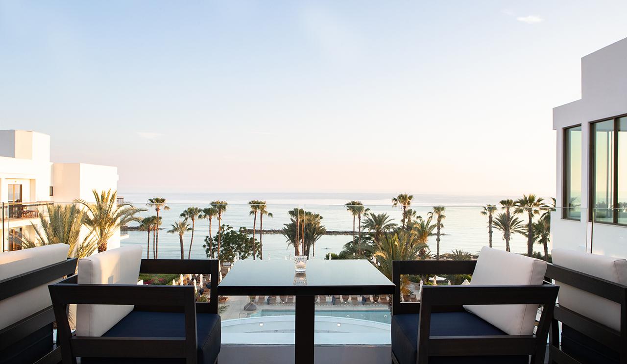 Outdoor dining with ocean views at Annabelle Hotel