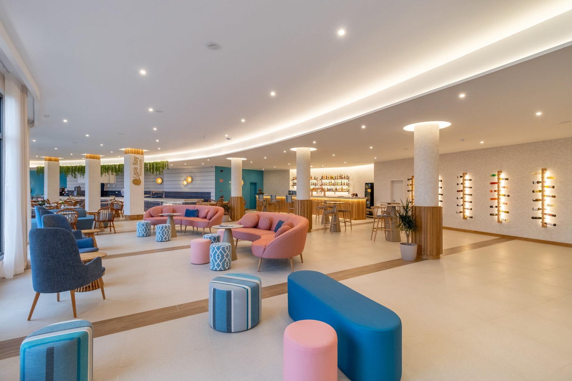 Bar and lounging area at Aqua Natura Bay