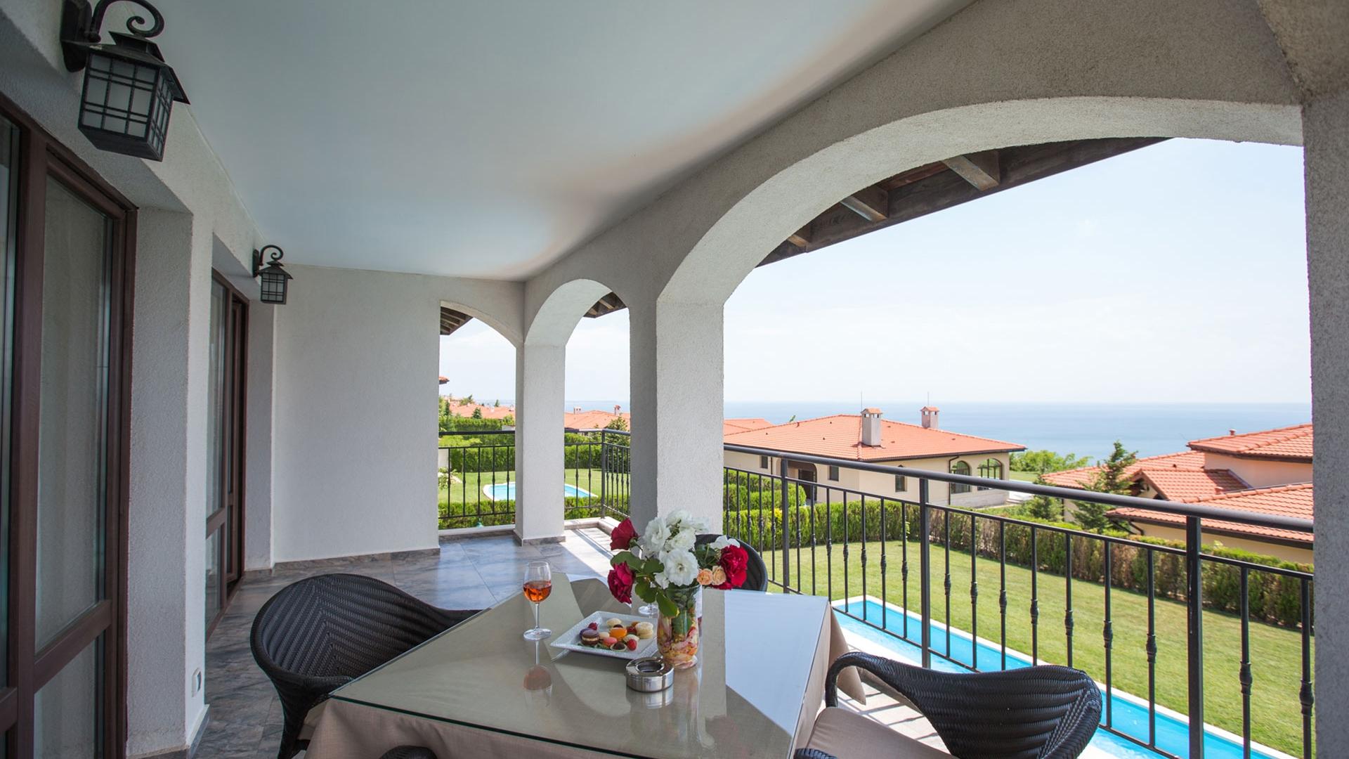 Balcony views from a villa at BlackSeaRama Golf & Villas