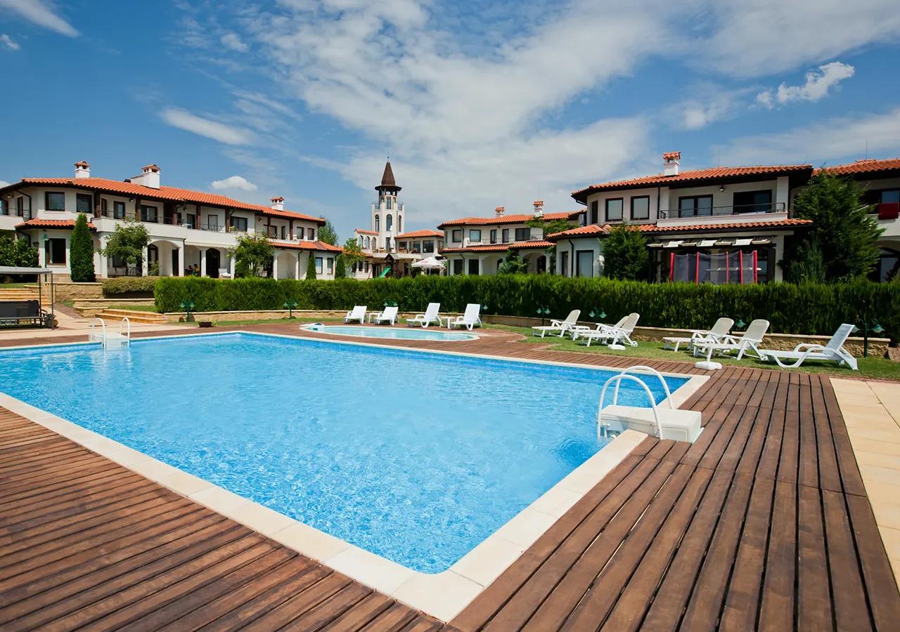 Outdoor swimming pool at BlackSeaRama Golf & Villas